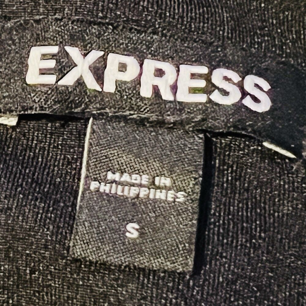 Express Black & Gray Metallic Shimmery Party Dress Bodycon Glamorous Size Small - Picture 9 of 10